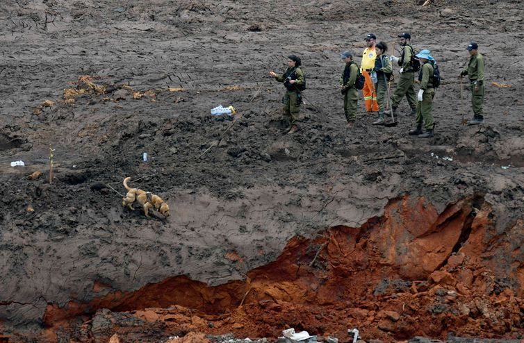 Militares israelenses e equipes de resgate brasileiras durante buscas por vítimas em Brumadinho - Washington Alves/Reuters/Direitos reservados
