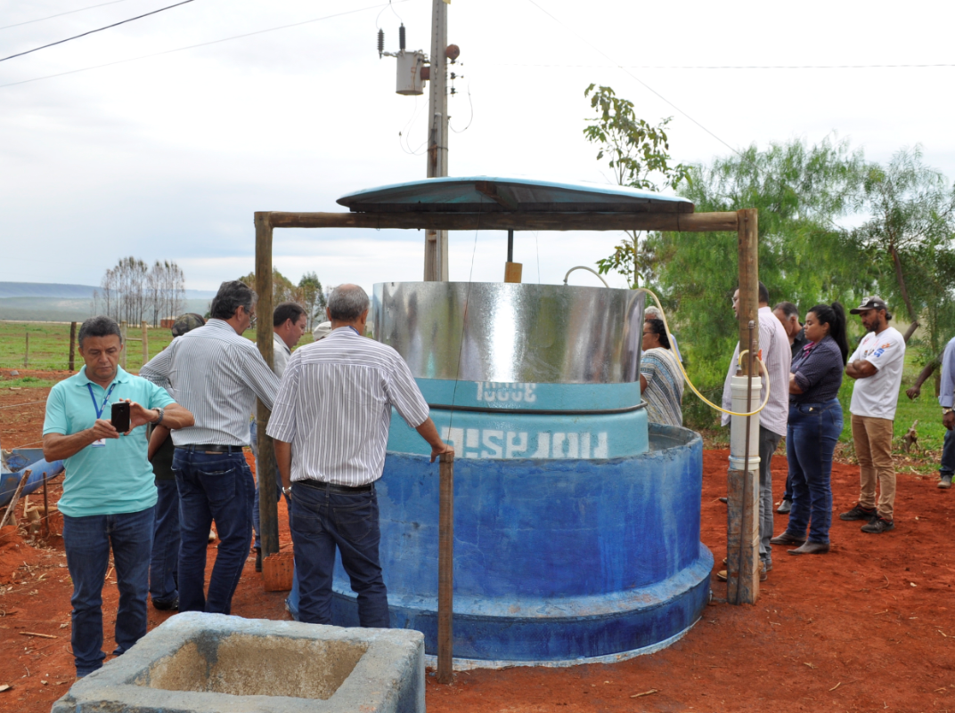 Primeiro biodigestor com selo d'água inaugurado em Goiás. Foto: Elias Lopes