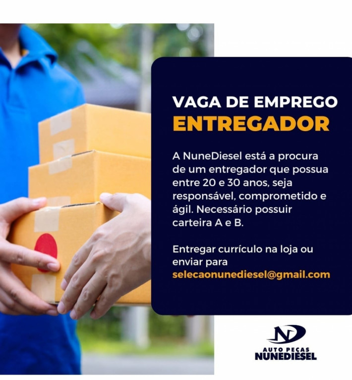 Enviar currículo para selecaonunediesel@gmail.com