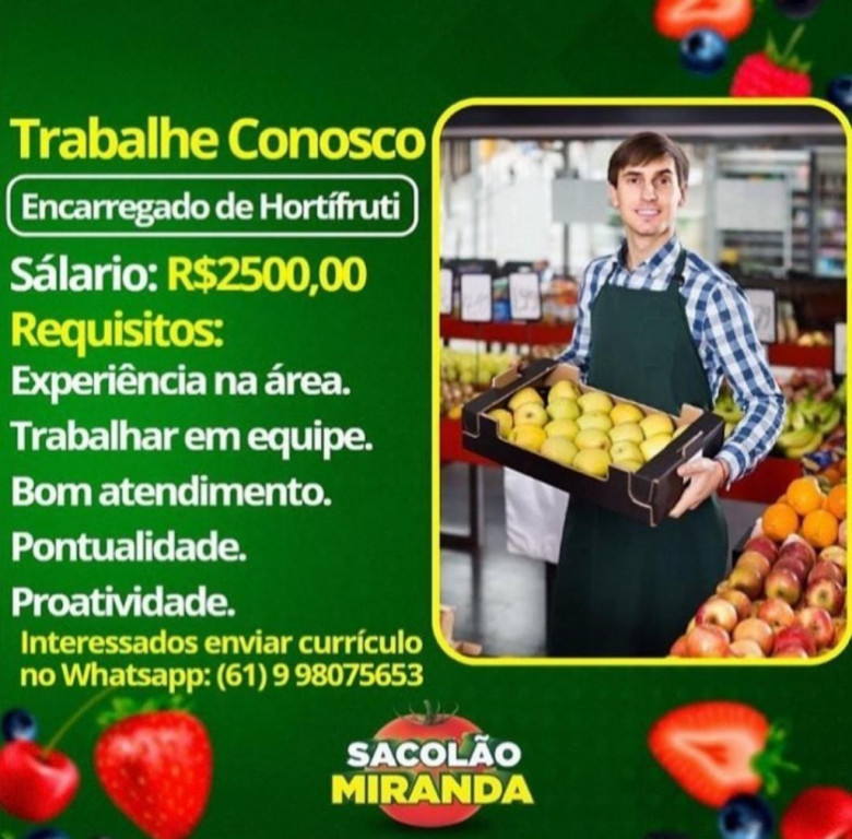 Enviar currículo para (61) 99807-5653