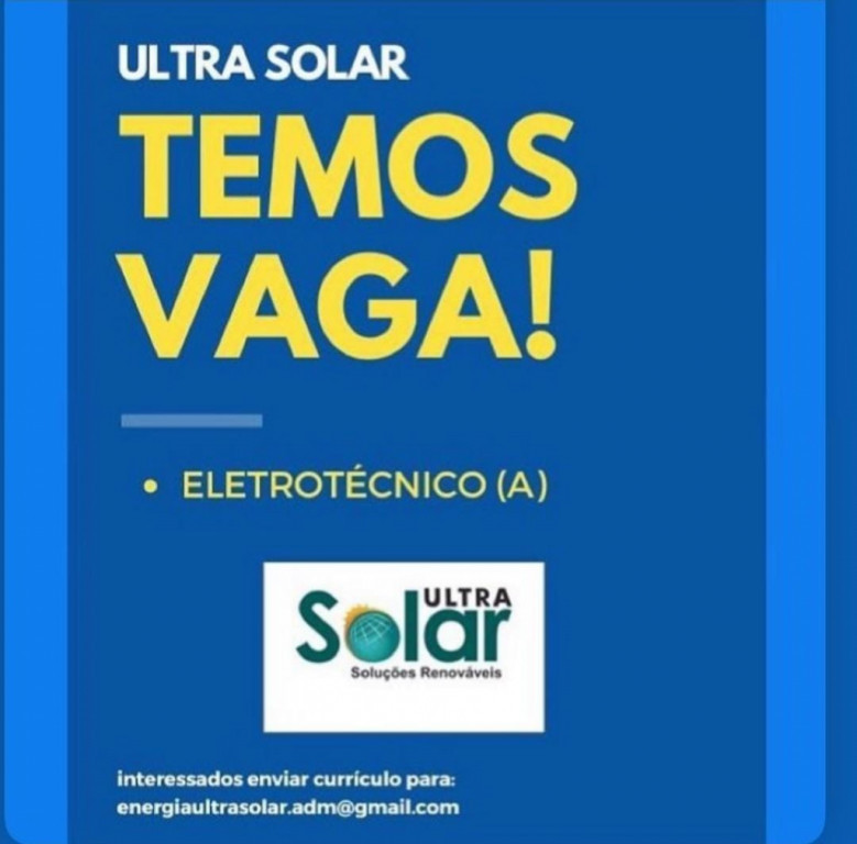 Enviar currículo para energiaultrasolar.adm@gmail.com