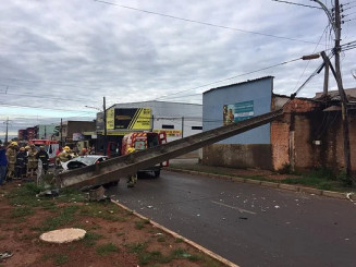 Imagem de colisão em Novo Gama. Foto: Reprodução CBMDF