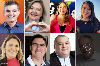 Pré-candidatos de Formosa, montagem por ordem alfabética, excetuando a imagem do Dep. Tião Caroço, que diz estar se retirando da política. Fotos: Instagram