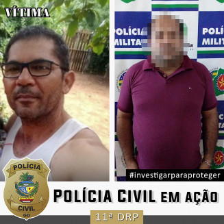 Arte Reprodução: Polícia Civil, à esquerda vítima que foi executada ao lado do acusado