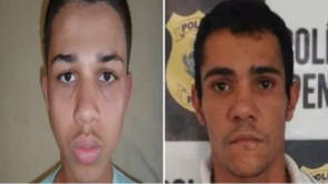 Ismael Felipe Faria dos Santos e Erik Borges Ramos: presos que fugiram do presídio de Trindade. Foto: Divulgação/DGAP