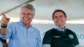 O governador do Goiás, Ronaldo Caiado (DEM), e o presidente Jair Bolsonaro. Foto: Poder 360