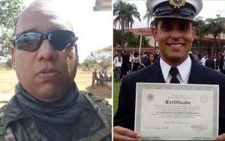 Renan Guedes Moura e Luís Fernando Tavares Augusto morreram em um acidente com helicóptero da Marinha, em Formosa, Goiás — Foto: Reprodução/Redes sociais