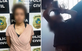 Jovem é presa suspeita de vender vídeos de pornografia gravados com o filho de 1 ano, em Abadia de Goiás — Foto: Divulgação/Polícia Civil