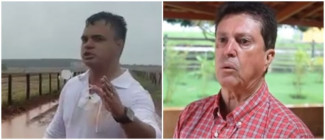 O prefeito de Turvânia, Fausto Mariano (MDB), à esquerda. E o fazendeiro Laerson Zica de Oliveira, à direita