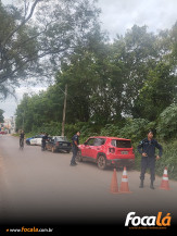 Guarda Municipal realiza bloqueio policial na Avenida Ivone Saad