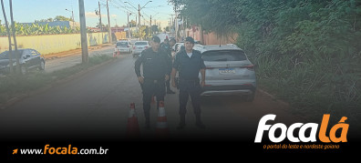 Guarda Municipal realiza bloqueio policial na Avenida Senador Coimbra Bueno