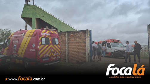 Homem sofre parada cárdio-respiratória e é socorrido pelo SAMU e Corpo de Bombeiros no Estádio Diogão, em Formosa