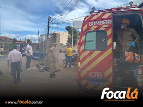 Acidente entre carro e motocicleta deixa motociclista ferido no centro de Formosa