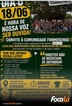 Caminhada em Formosa mobiliza estagiários e servidores em defesa da valorização do serviço público