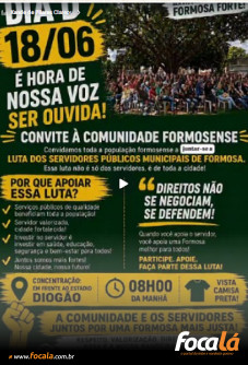 Caminhada em Formosa mobiliza estagiários e servidores em defesa da valorização do serviço público