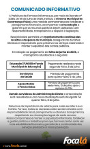 Prefeitura de Formosa anuncia novo cronograma de pagamento dos servidores e cria Sistema Municipal de Governança Fiscal