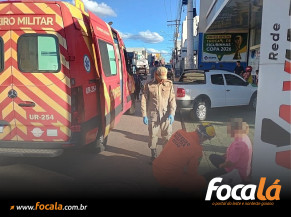 Ciclista fica ferida após colisão com motocicleta no Centro de Formosa; motociclista deixa o local sem prestar socorro