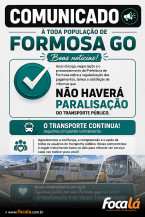 Transporte público de Formosa continuará funcionando após acordo e regularização de pagamentos