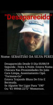 Utilidade Pública: Sebastião da Silva Pereira está desaparecido