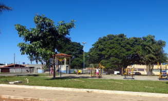 Imagem praça de Cabeceiras-GO - Foto: @viajantodobr