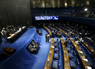 Sessão deliberativa extraordinária para votação dos destaques da reforma da previdência no Senado (Foto: Marcelo Camargo/Agência Brasil)