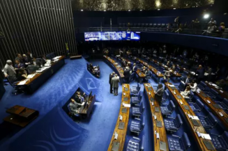 Sessão deliberativa extraordinária para votação dos destaques da reforma da previdência no Senado (Foto: Marcelo Camargo/Agência Brasil)