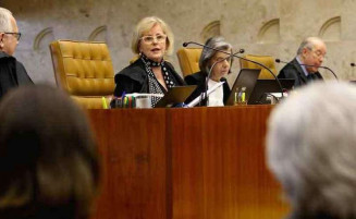 Primeira a ler o voto no segundo dia da análise, ministra acompanhou o relator e se posicionou pela prisão após (foto: Fábio Rodrigues Pozzebom/ABR)trânsito em todas as instâncias