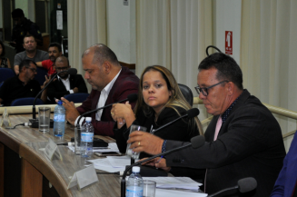 Vereadores, Wenner Patrick, Roberta Brito e Joelson Trovão. Foto: Elias Lopes - Portal Foca Lá