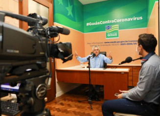 Flexibilização foi destacada em live nesta segunda-feira (14). Foto: Governo de Goiás.