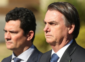 Moro e Bolsonaro (Foto: Andre Coelho/Folhapress)