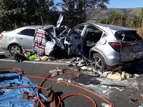Grave acidente na BR-020, próximo ao trevo de Flores de Goiás. Foto: Redes Sociais