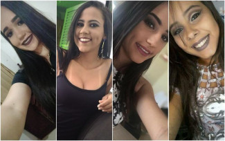 Mariane, Talia, Tatiele e Isabela se feriram em acidente com brinquedo em parque de diversões de Ceres Goiás — Foto: Reprodução/Arquivo pessoal