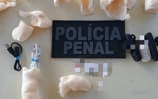 Polícia apreende minicelulares, chips e carregadores com mulher que tentava entrar em presídio de Goiatuba — Foto: Divulgação/DGAP