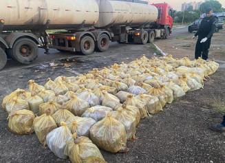 Maconha foi contada no Estacionamento do Estádio Serra Dourada (Foto: divulgação/PM)