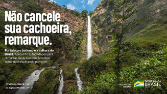 Peça da Campanha "Não Cancele, Remarque". Crédito: Divulgação