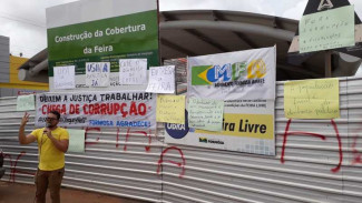 Willy Johnson durante protesto na Feira Central | Foto: Reprodução Vídeo