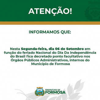 Foto: Reprodução Prefeitura Municipal de Formosa