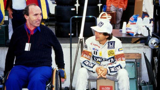 Frank Williams ao lado de Nelson Piquet em 1987 — Foto: Reprodução